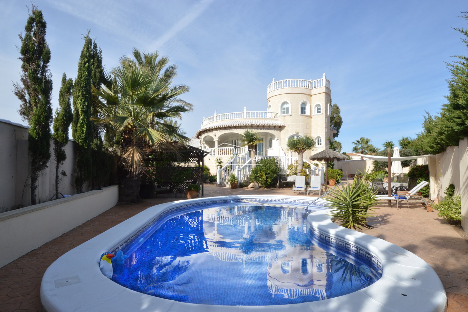 The villa with a private swimming pool 